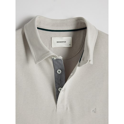 Reserved - Koszulka polo regular fit - jasnoszary Reserved M Reserved
