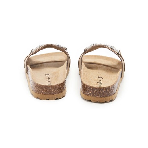 Klapki damskie Babunkers Family bez zapięcia brązowe 