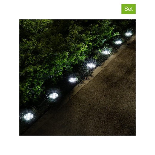 lumisky Solarne lampy najazdowe LED (8 szt.) "Decky" w kolorze srebrnym - Ø 12 cm - id: 9425878 - marki Lumisky - 173981820 lumisky Solarne lampy najazdowe LED (8 szt.) "Decky" w kolorze srebrnym - Ø 12 cm ze sklepu Limango Polska w kategorii Oświetlenie ogrodowe - zdjęcie 173981820