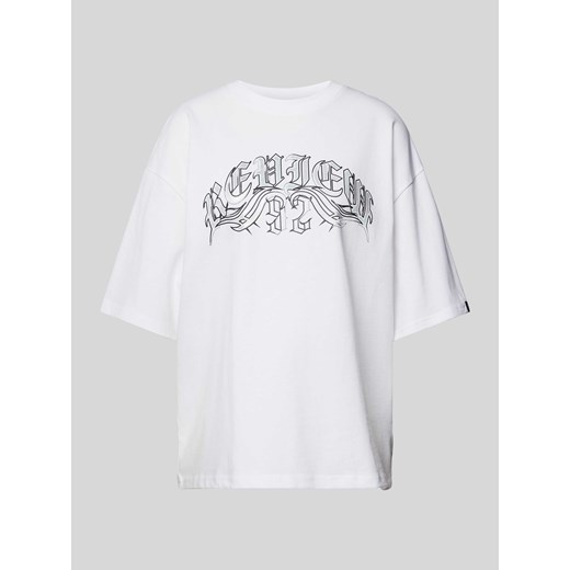 T-shirt o kroju oversized z nadrukiem z logo ze sklepu Peek&Cloppenburg  w kategorii Bluzki damskie - zdjęcie 173983964