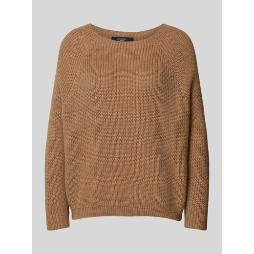 Sweter z dzianiny z okrągłym dekoltem model ‘XENO’ ze sklepu Peek&Cloppenburg  w kategorii Swetry damskie - zdjęcie 173984191