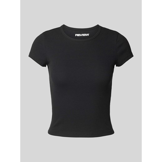 Krótki T-shirt z okrągłym dekoltem ze sklepu Peek&Cloppenburg  w kategorii Bluzki damskie - zdjęcie 173984220