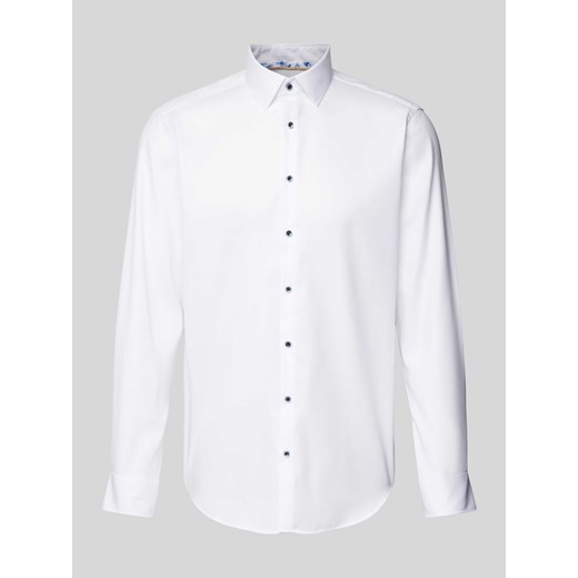 Koszula biznesowa o kroju regular fit z tkaniny two-ply z kołnierzykiem typu kent ze sklepu Peek&Cloppenburg  w kategorii Koszule męskie - zdjęcie 173984662