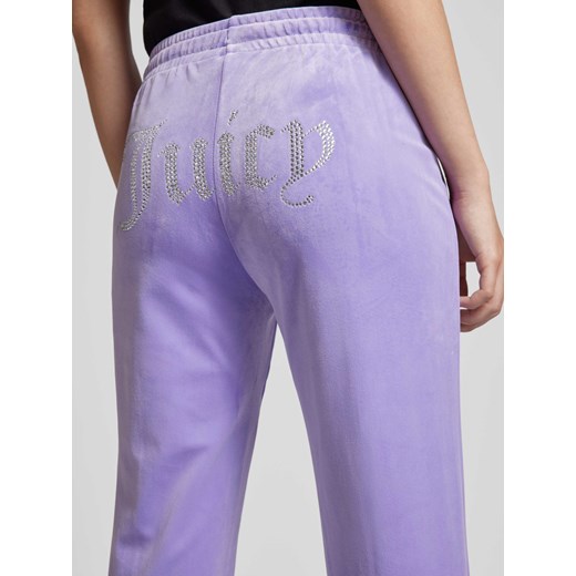 Spodnie typu track pants o kroju regular fit z przeszytym kantem model ‘TINA’ Juicy Couture S Peek&Cloppenburg 