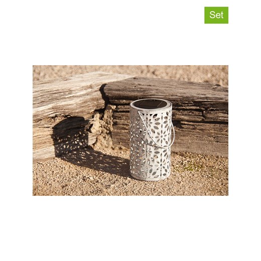 lumisky Lampy solarne LED (2 szt.) "Bloom" w kolorze białym - wys. 31 cm ze sklepu Limango Polska w kategorii Oświetlenie - zdjęcie 173986070