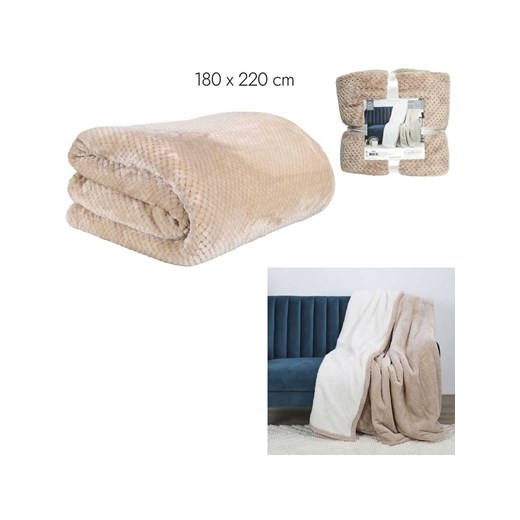 THE HOME DECO FACTORY Pled w kolorze beżowym - 220 x 180 cm The Home Deco Factory onesize promocyjna cena Limango Polska