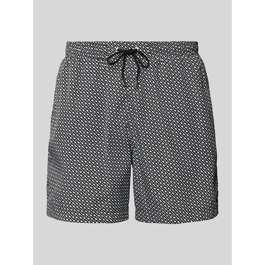 Spodenki kąpielowe z elastycznym pasem i tunelem model ‘Ciro’ ze sklepu Peek&Cloppenburg  w kategorii Kąpielówki - zdjęcie 173989454
