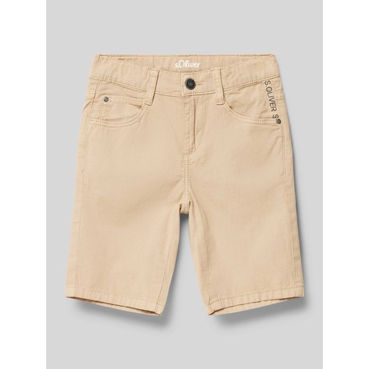 Bermudy o kroju slim fit z napisem z logo model ‘BRAD’ ze sklepu Peek&Cloppenburg  w kategorii Spodenki chłopięce - zdjęcie 173989521