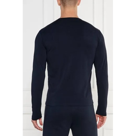 Emporio Armani t-shirt męski z napisami z długimi rękawami 