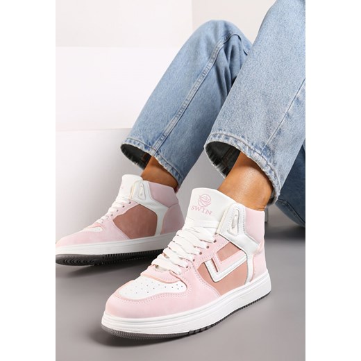 Biało-Różowe Sneakersy Alcothee ze sklepu born2be.pl w kategorii Buty sportowe damskie - zdjęcie 173990741