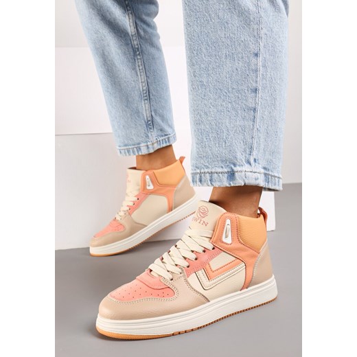 Biało-Pomarańczowe Sneakersy Alcothee ze sklepu born2be.pl w kategorii Buty sportowe damskie - zdjęcie 173990753