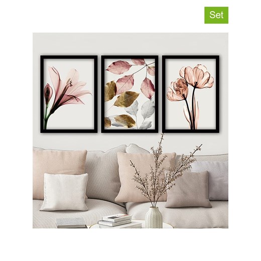 ABERTO DESIGN Druki artystyczne (3 szt.) w ramce - 35 x 45 cm ze sklepu Limango Polska w kategorii Obrazy - zdjęcie 173992521