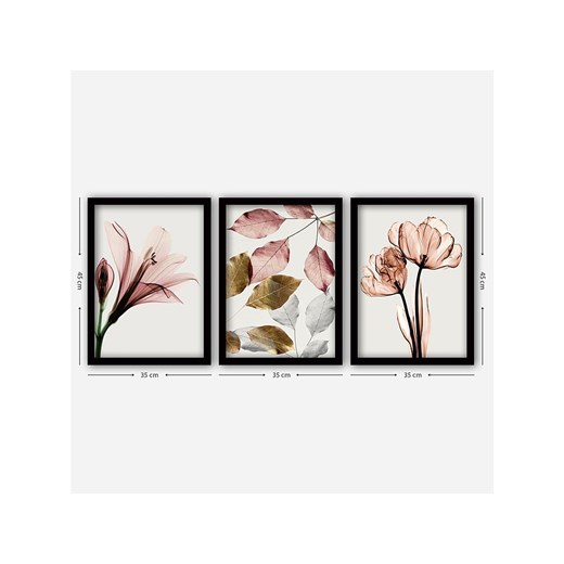 ABERTO DESIGN Druki artystyczne (3 szt.) w ramce - 35 x 45 cm Aberto Design onesize okazja Limango Polska