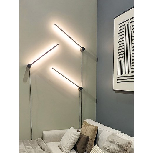 House Nordic Lampa ścienna &quot;Licoln&quot; w kolorze czarnym - KEE G (A do G) - wys. 60 cm ze sklepu Limango Polska w kategorii Lampy ścienne - zdjęcie 173993404