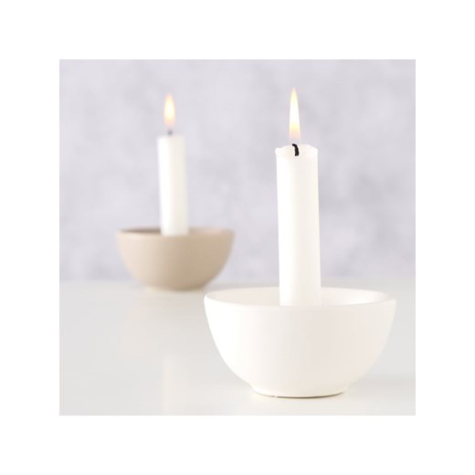 Boltze Świeczniki (2 szt.) &quot;Franyo&quot; w kolorze beżowo-kremowym - wys. 5 Boltze onesize promocyjna cena Limango Polska