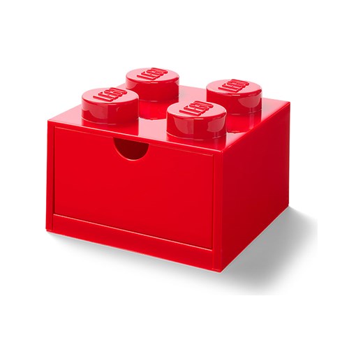 LEGO Pojemnik &quot;Brick 4&quot; w kolorze czerwonym z szufladami - 15,8 x 15,8 x 11,3 cm ze sklepu Limango Polska w kategorii Pojemniki kuchenne - zdjęcie 173993844