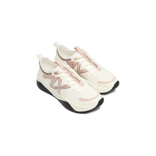Buty sportowe damskie Armani Exchange sneakersy tkaninowe sznurowane 