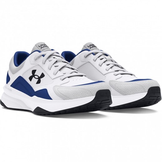 Męskie buty treningowe Under Armour  UA Edge Leather - białe ze sklepu Sportstylestory.com w kategorii Buty sportowe męskie - zdjęcie 173995874