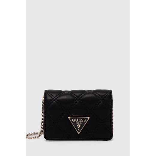 Guess portfel GIULLY damski kolor czarny SWQG87 48860 ze sklepu ANSWEAR.com w kategorii Portfele damskie - zdjęcie 173998552