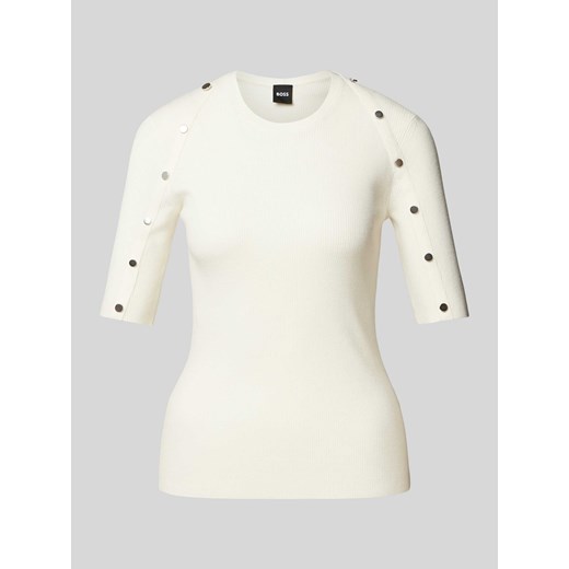 Sweter z dzianiny z ozdobnymi guzikami model ‘Famistosa’ ze sklepu Peek&Cloppenburg  w kategorii Swetry damskie - zdjęcie 174000013