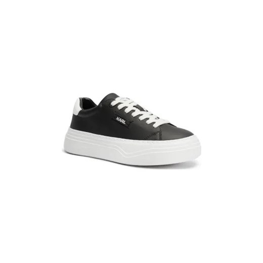 Buty sportowe damskie Karl Lagerfeld sneakersy czarne na platformie wiązane z tworzywa sztucznego