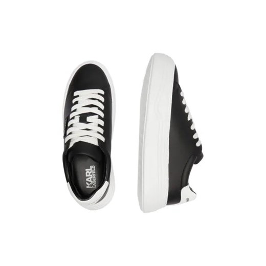 Karl Lagerfeld buty sportowe damskie sneakersy z tworzywa sztucznego wiązane na platformie