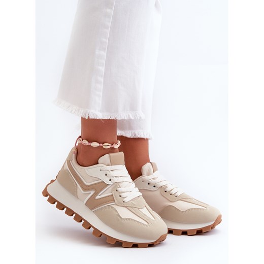 Buty sportowe damskie sneakersy sznurowane płaskie