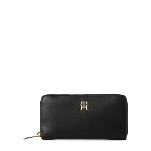 Tommy Hilfiger Portfel damski Kobiety Sztuczna skóra czarny jednolity ze sklepu vangraaf w kategorii Portfele damskie - zdjęcie 174002691
