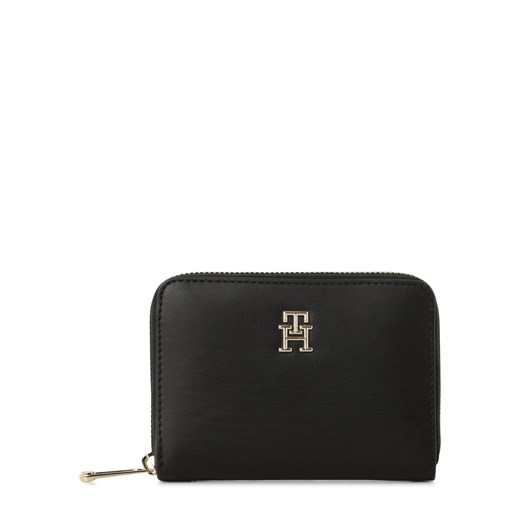 Tommy Hilfiger Portfel damski Kobiety Sztuczna skóra czarny jednolity ze sklepu vangraaf w kategorii Portfele damskie - zdjęcie 174002692