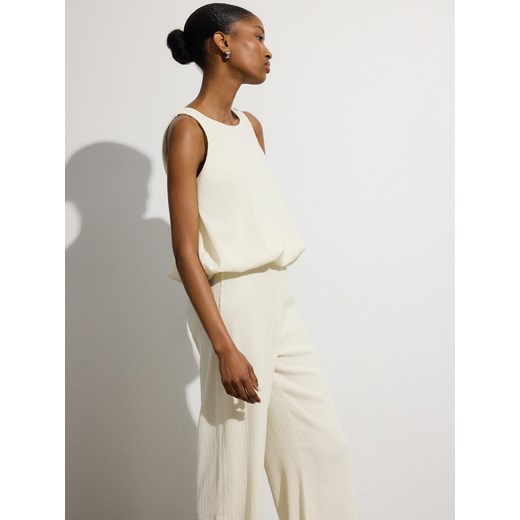 Bluzka damska biała Reserved z elastanu 