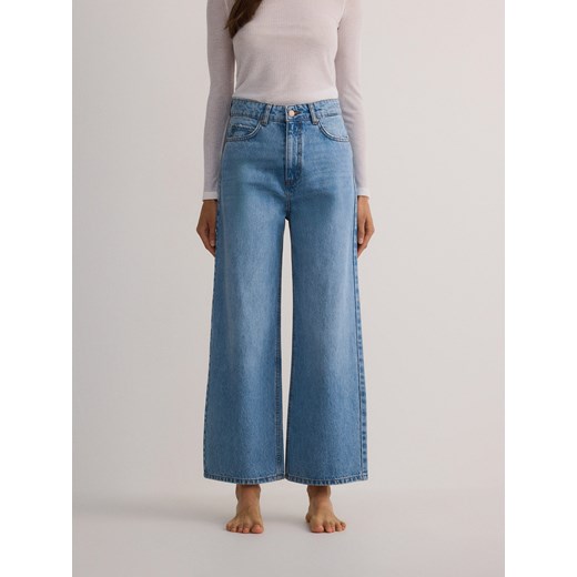 Reserved - Jeansy wide leg - niebieski Reserved 36 Reserved