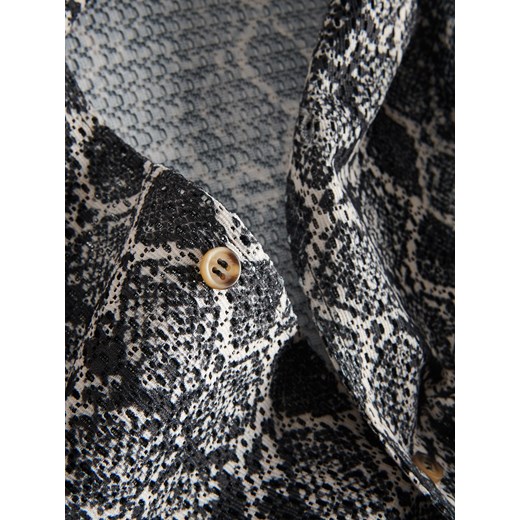 Reserved - Wzorzysta koszula comfort fit - ciemnoszary Reserved XL Reserved