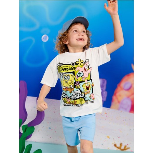 Sinsay - Koszulka SpongeBob - biały ze sklepu Sinsay w kategorii T-shirty chłopięce - zdjęcie 174005121