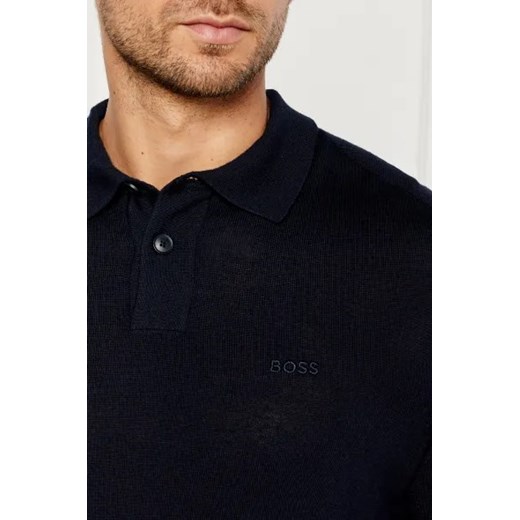 BOSS ORANGE Wełniane polo Avac | Slim Fit L Gomez Fashion Store
