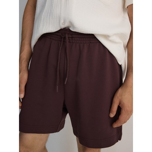 Reserved - Dresowe szorty jogger - burgundowy Reserved S okazyjna cena Reserved
