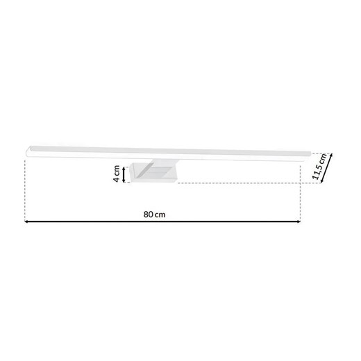 Biały kinkiet nad lustro - N017-Cortina 15W 80x11,5x4 cm Lumes One Size Edinos.pl