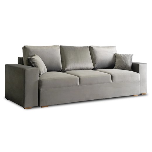Szara rozkładana sofa z pojemnikiem na pościel - Arca ze sklepu Edinos.pl w kategorii Sofy i kanapy - zdjęcie 174008064