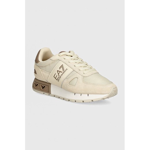 EA7 Emporio Armani sneakersy kolor beżowy XK354.X8X151 ze sklepu ANSWEAR.com w kategorii Buty sportowe damskie - zdjęcie 174008630
