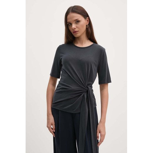 Sisley t-shirt kolor czarny 350XL106A ze sklepu ANSWEAR.com w kategorii Bluzki damskie - zdjęcie 174008910