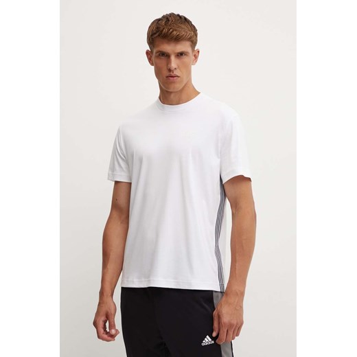 EA7 Emporio Armani t-shirt bawełniany męski kolor biały z aplikacją PJOLZ.6DPT19 ze sklepu ANSWEAR.com w kategorii T-shirty męskie - zdjęcie 174008931