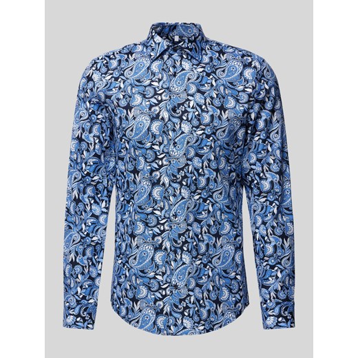 Koszula biznesowa o kroju slim fit z kołnierzykiem typu kent ze sklepu Peek&Cloppenburg  w kategorii Koszule męskie - zdjęcie 174009250