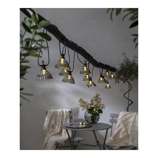STAR Trading Łańcuch świetlny LED &quot;Circus Shade&quot; w kolorze szarym - (D)495 cm - (D)495 cm ze sklepu Limango Polska w kategorii Oświetlenie led - zdjęcie 174009793
