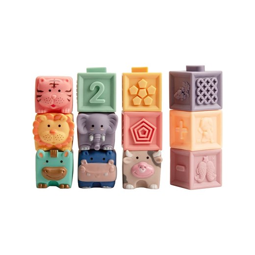 Magni Klocki (12 szt.) w różnych kolorach - 6 m+ Magni onesize okazja Limango Polska