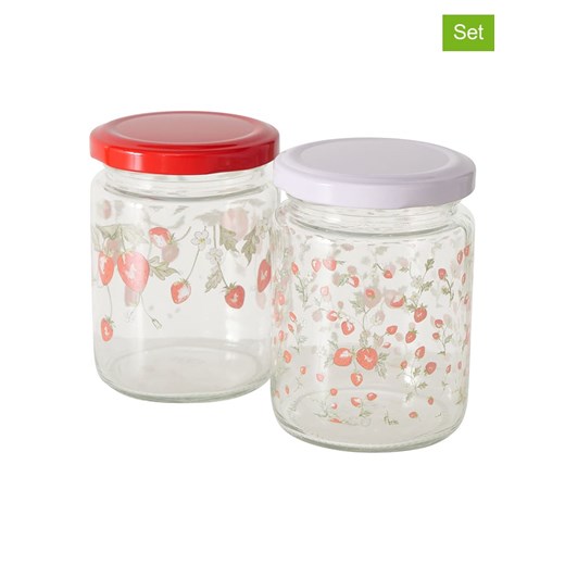 Boltze Słoiki (2 szt.) w kolorze czerwono-białym - 240 ml - id: 15784414 - marki Boltze - 174011794 Boltze Słoiki (2 szt.) w kolorze czerwono-białym - 240 ml ze sklepu Limango Polska w kategorii Pojemniki kuchenne - zdjęcie 174011794