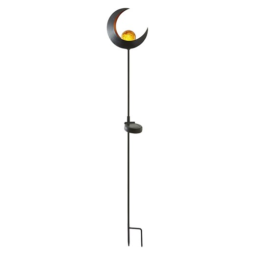 STAR Trading Solarna lampa ogrodowa LED w kolorze czarno-pomarańczowym - wys. 85 cm ze sklepu Limango Polska w kategorii Oświetlenie ogrodowe - zdjęcie 174011930