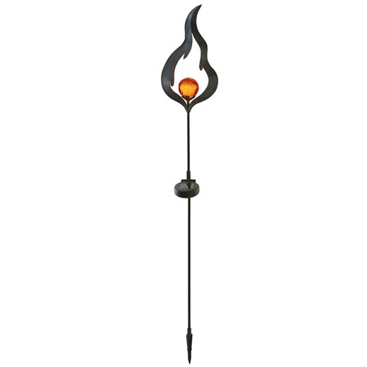 STAR Trading Solarna lampa ogrodowa LED w kolorze czarno-pomarańczowym - wys. 77 cm ze sklepu Limango Polska w kategorii Oświetlenie ogrodowe - zdjęcie 174011934