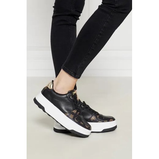 Buty sportowe damskie Guess sneakersy z tworzywa sztucznego sznurowane