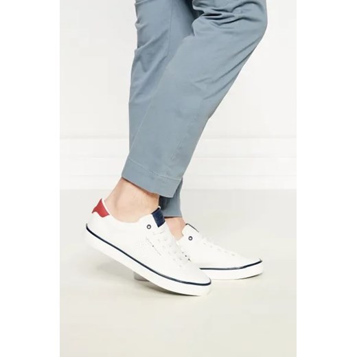 Buty sportowe męskie białe Tommy Hilfiger sznurowane tkaninowe