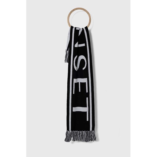 Twinset szalik damski kolor czarny wzorzysty 242TA4481 ze sklepu ANSWEAR.com w kategorii Szaliki i chusty damskie - zdjęcie 174018030
