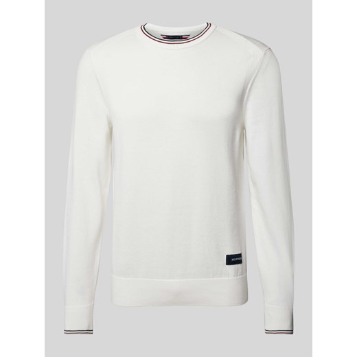 Sweter z dzianiny z naszywką z logo ze sklepu Peek&Cloppenburg  w kategorii Swetry męskie - zdjęcie 174019382
